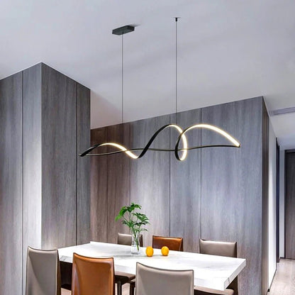 Modern Linear Acrylic Pendant Light in Gold or White - Decorbites