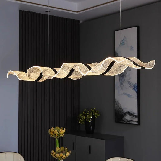 Modern Linear Alloy Pendant Light Chandelier