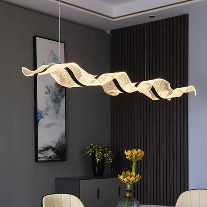 Modern Linear Alloy Pendant Light Chandelier