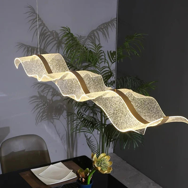 Modern Linear Alloy Pendant Light Chandelier