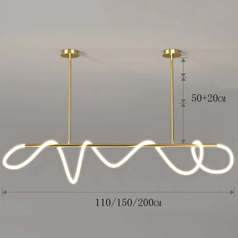 Modern Linear Brushed Stainless Pendant Light - Decorbites
