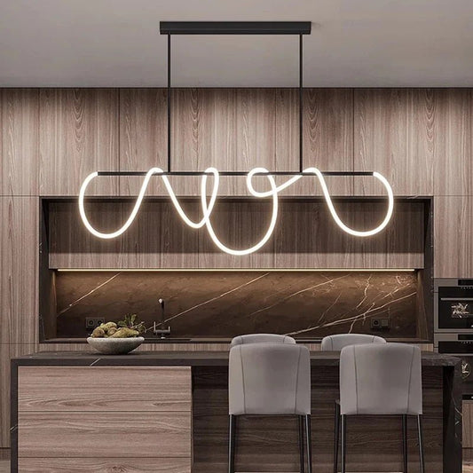 Modern Linear Brushed Stainless Pendant Light - Decorbites