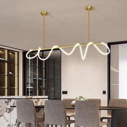 Modern Linear Brushed Stainless Pendant Light - Decorbites
