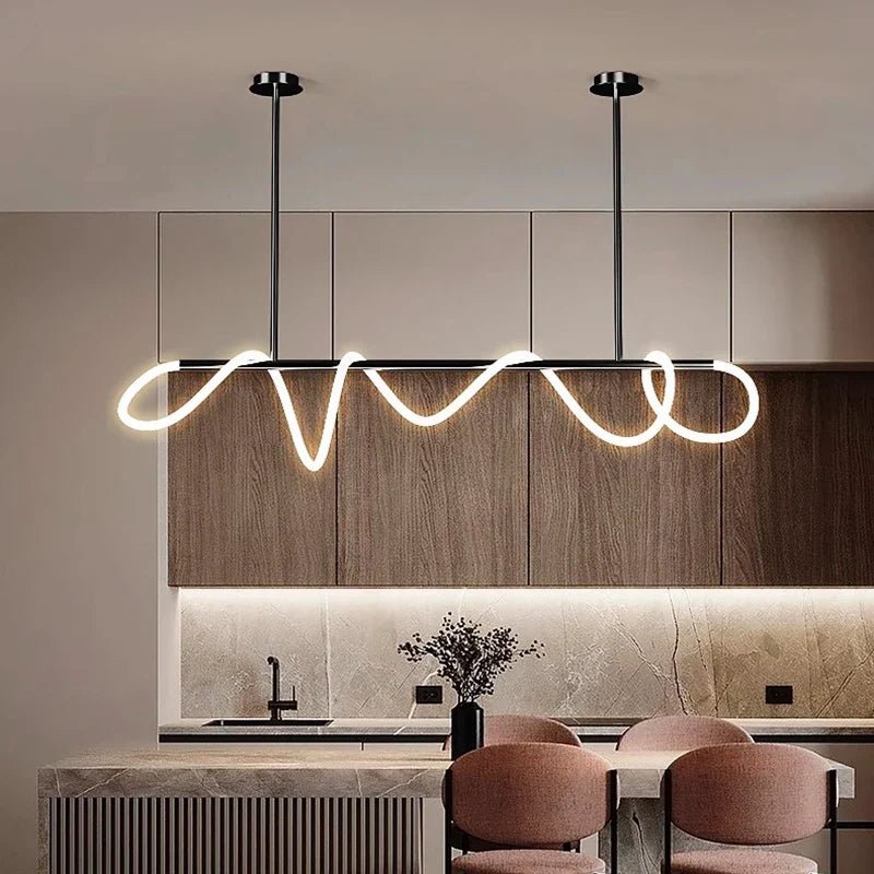 Modern Linear Brushed Stainless Pendant Light - Decorbites