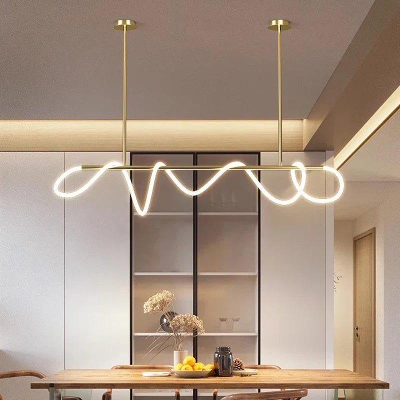 Modern Linear Brushed Stainless Pendant Light - Decorbites
