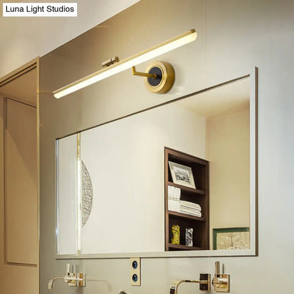 DecorBites™ DecorBites™ Modern Linear LED Bathroom Vanity Light Fixture in Black/Gold - Minimalist Wall Lighting