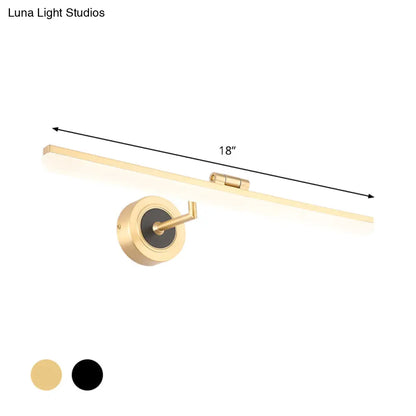 DecorBites™ DecorBites™ Modern Linear LED Bathroom Vanity Light Fixture in Black/Gold - Minimalist Wall Lighting