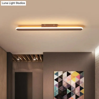 DecorBites™ DecorBites™ Modern Linear Metallic LED Flush Mount Ceiling Light for Corridor