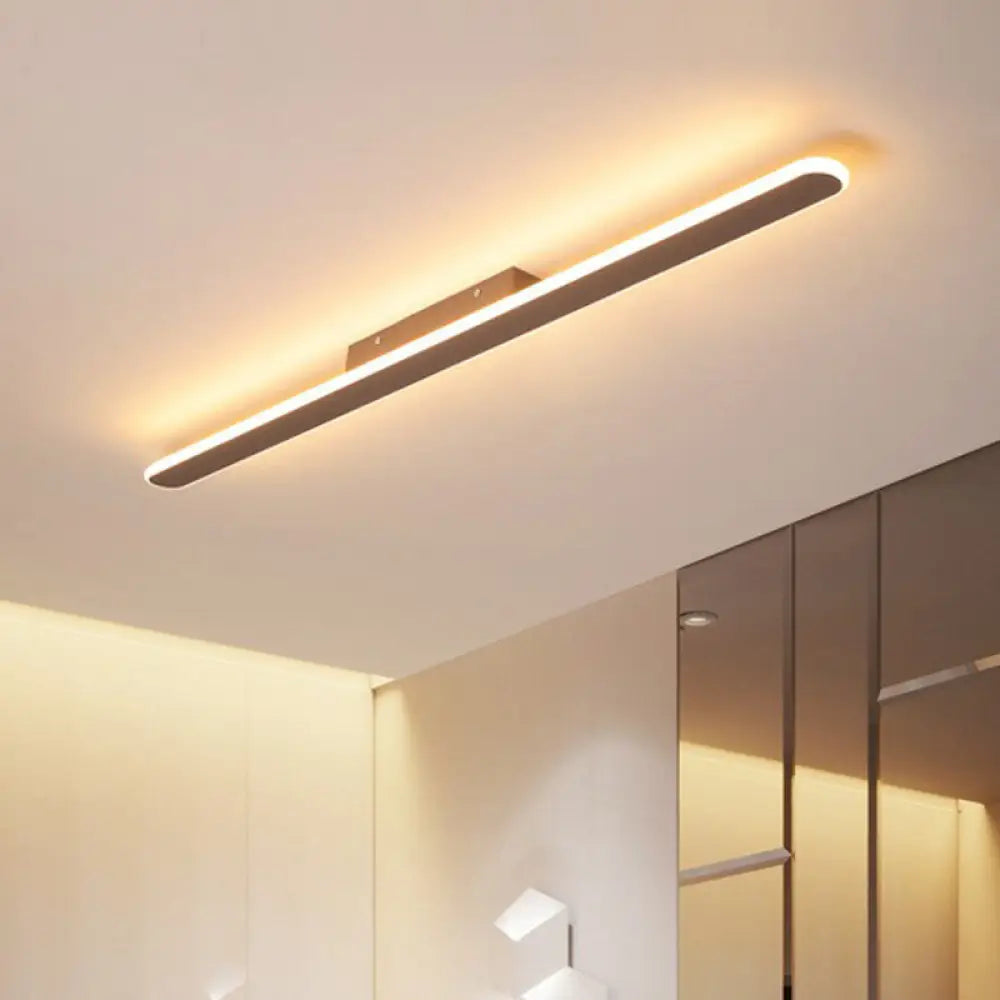 DecorBites™ DecorBites™ Modern Linear Metallic LED Flush Mount Ceiling Light for Corridor