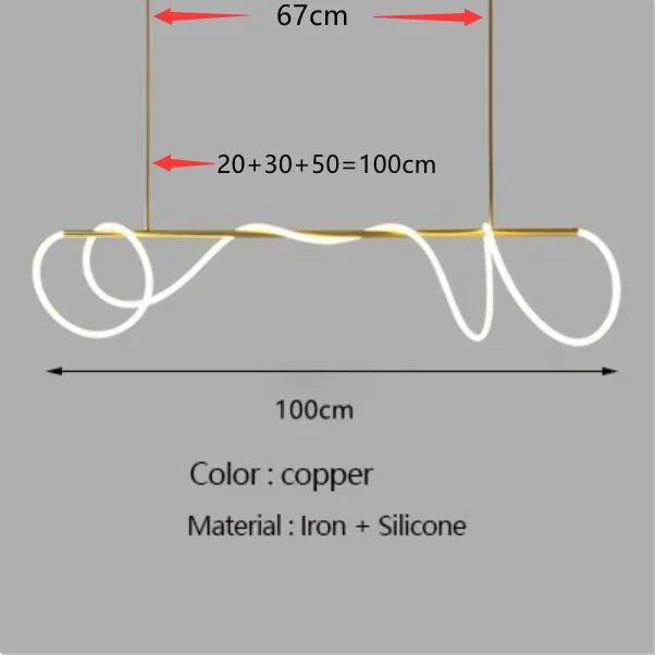 Modern Linear Stainless Steel LED Pendant Light - Decorbites