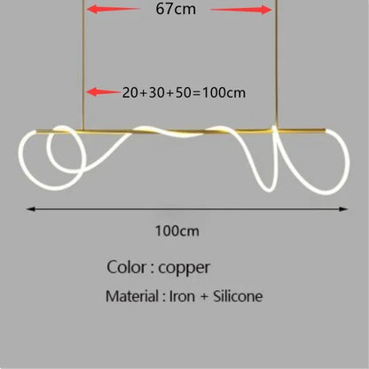 Modern Linear Stainless Steel LED Pendant Light - Decorbites