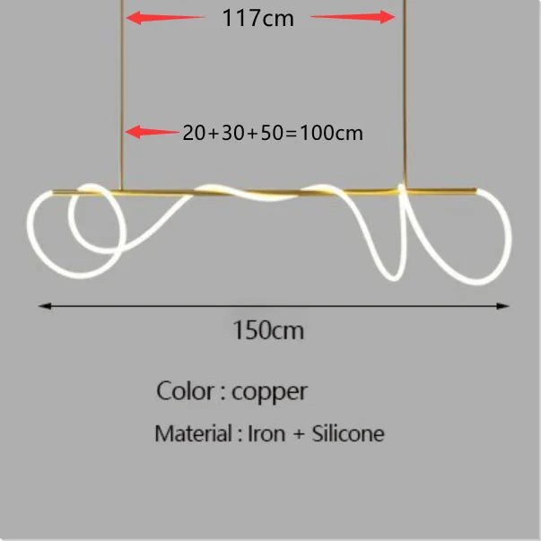 Modern Linear Stainless Steel LED Pendant Light - Decorbites