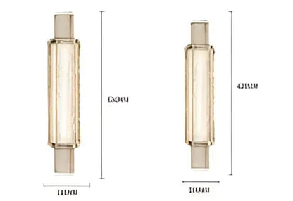 Modern luxe gold crystal glass wall lamp with gold-colored cylindrical exhaust pipe featuring flanged ends decorbites elegant bubble