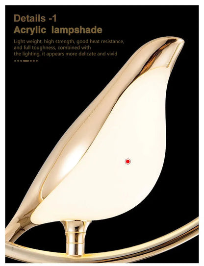 Modern Magpie Bird LED Pendant Lights