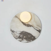 Modern marble glass globe led wall lamp with circular warm glowing light fixture for stylish bathroom decorbites wall lamp