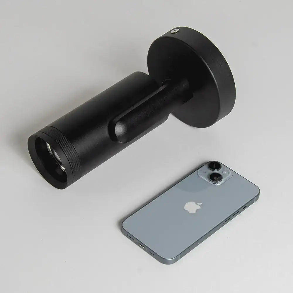 Modern matte black 12w dimmable led ceiling spotlight with adjustable head and textured grip for directional lighting