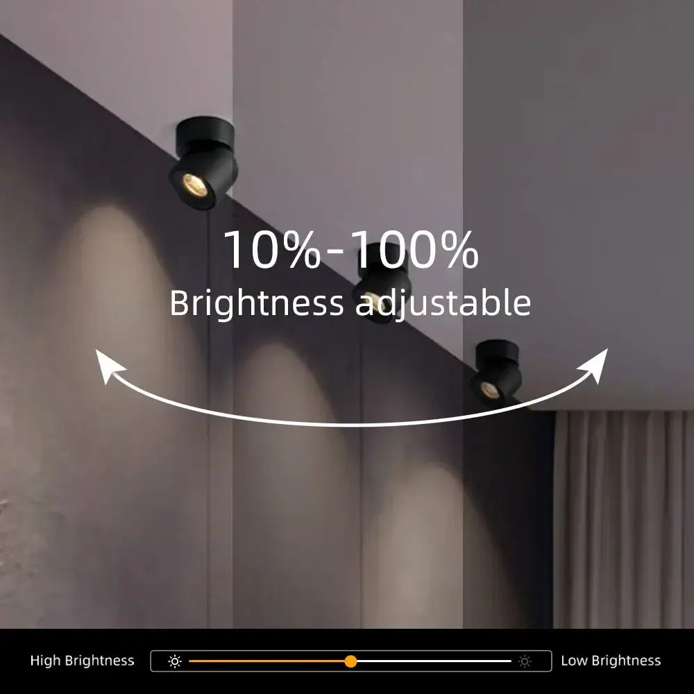 Black adjustable angle led downlight fixtures with modern matte finish for living room decorbites adjustable angle design