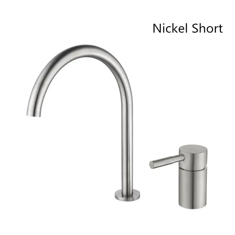 Modern matte black and brushed gold basin faucet with nickel short spout and cylindrical handle for bathroom sink tap decorbites black basin faucet