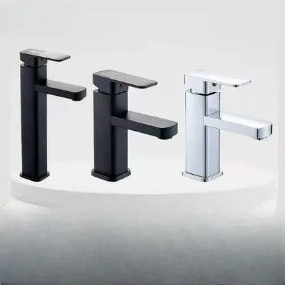 Modern matte black basin faucet bathroom hot cold mixer with black basin faucet and polished chrome finishes