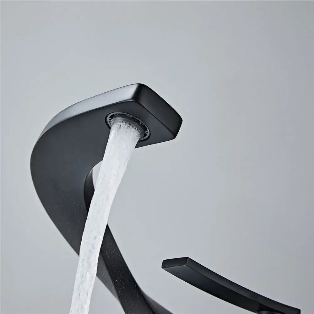 Modern matte black basin faucet with sleek curved design and single spout for decorbites black basin faucet use