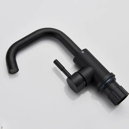 Modern matte black basin faucet with curved spout and single lever handle by decorbites black basin for bathroom sink