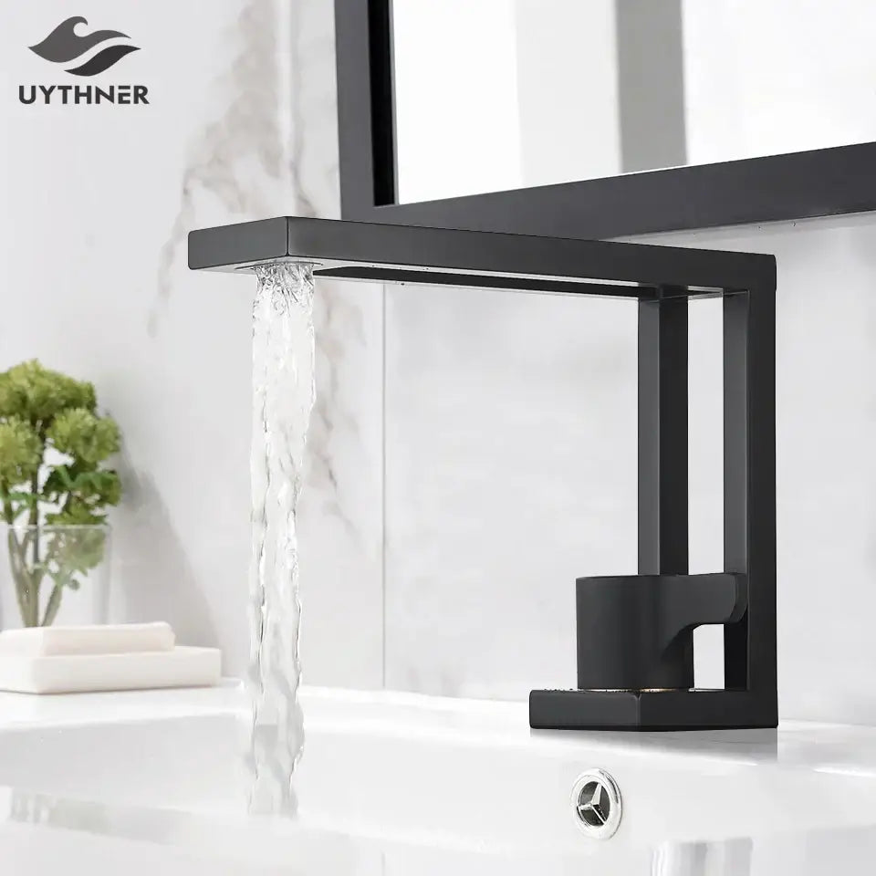 Modern matte black basin faucet with rectangular spout and minimalist design decorbites black basin faucet for bathroom