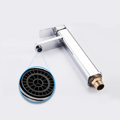Modern matte black decorbites basin mixer bathroom faucet with chrome finish brass connection and black filter attached