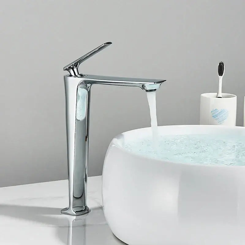 Modern chrome-finished waterfall faucet with sleek tall design for decorbites black basin mixer bathroom vanity tap