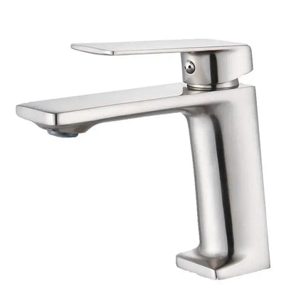 Modern matte black basin mixer tap with single lever and sleek brushed stainless steel spout for bathroom decorbites black basin