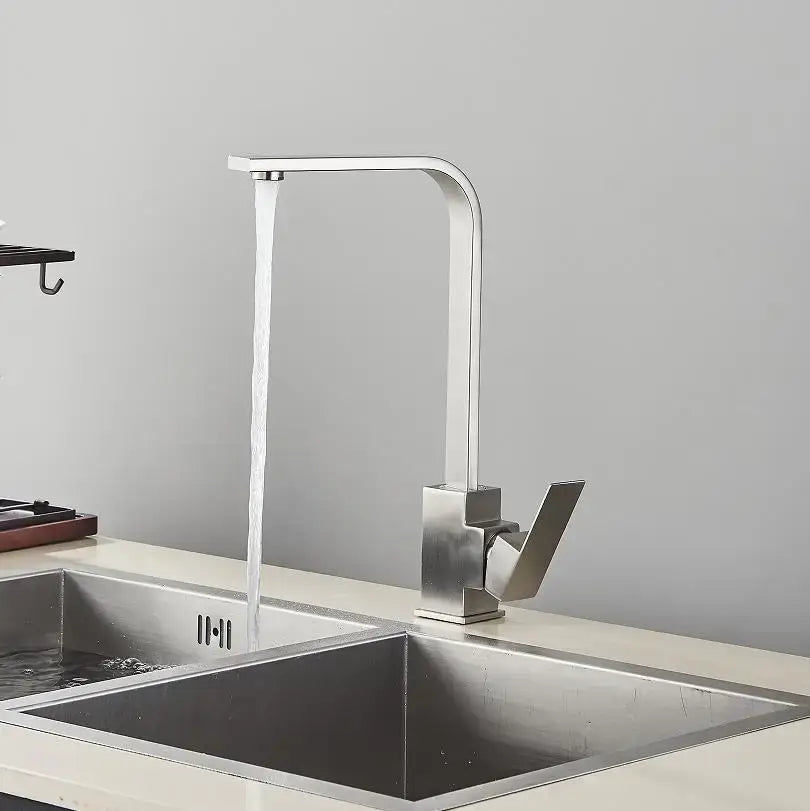 Modern matte black bathroom faucet set with sleek brushed stainless steel high-arc spout for bathroom faucet use