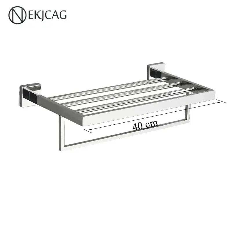 Modern matte black bathroom set featuring a chrome finished metal towel rack with four parallel bars decorbites black bathroom