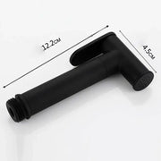 Modern matte black brass bidet faucet handheld sprayer with sleek design and threaded connection for decorbites brass bidet