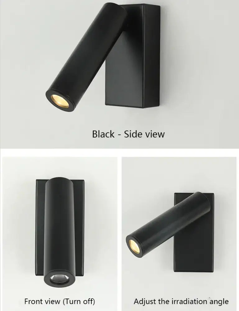 Modern matte black wall lamp with brushed brass accents and adjustable angle for bedroom lighting decorbites adjustable angle