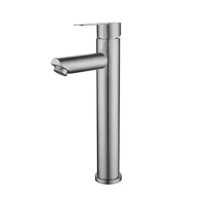 Modern matte black decorbites brushed tall basin sink faucet with sleek minimalist design for bathroom use