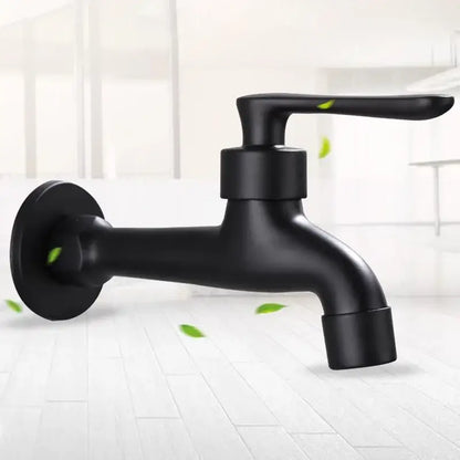 Modern matte black copper bathroom wall mounted faucet with black matte finish and sleek modern design