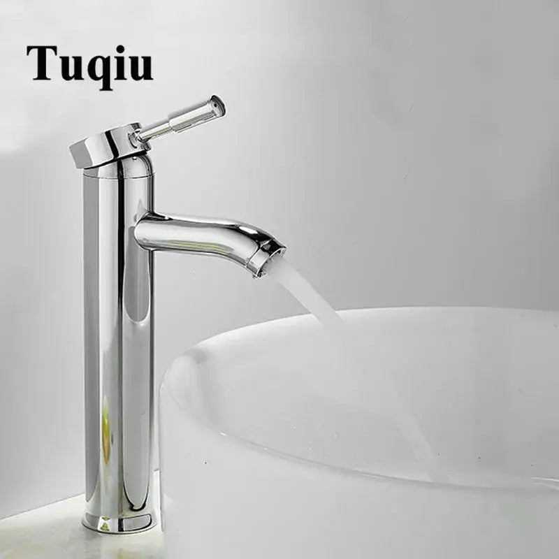 Modern matte black and gold decorbites black single handle wash basin faucet with chrome finish and flowing spout