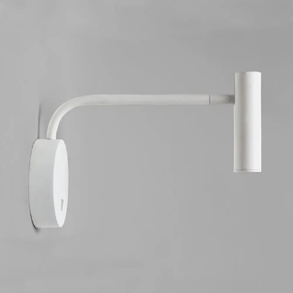 Modern matte black wall lights with white minimalist adjustable gooseneck reading lamp for bedroom decorbites gold led use