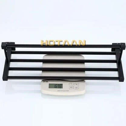 Modern matte black metal multi bar towel rack with four horizontal bars and adjustable side brackets for bathroom decorbites black towel rack