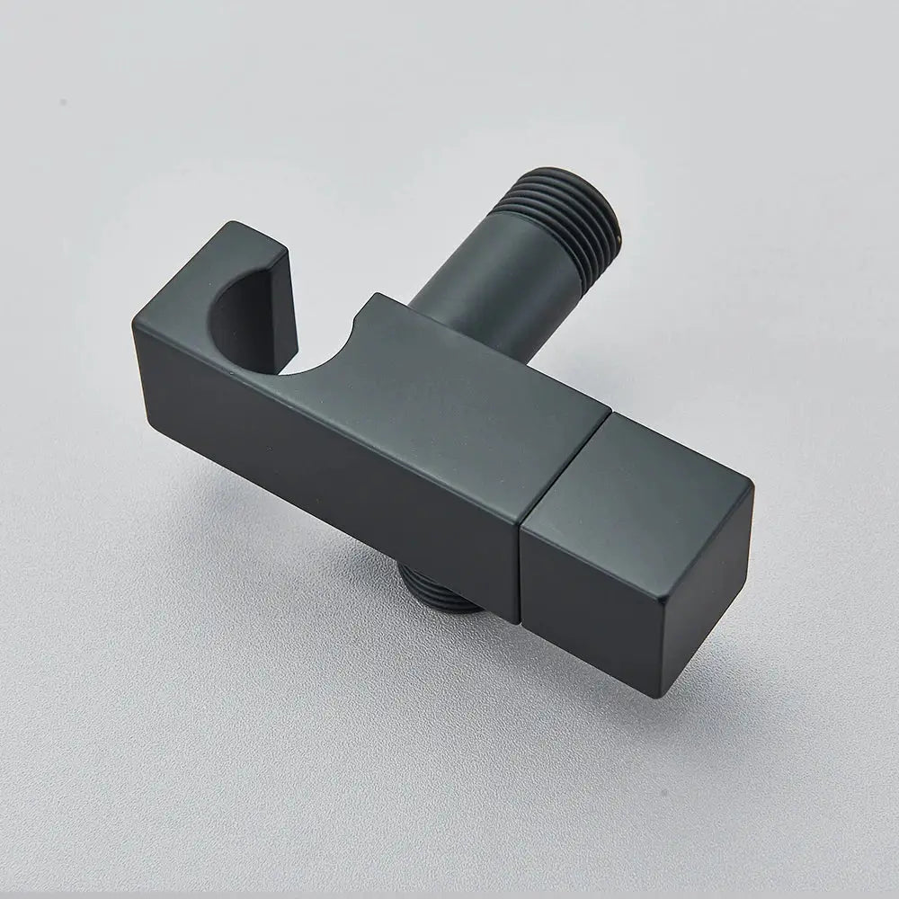 Modern matte black and polished chrome brass bidet faucet handle with threaded spout for decorbites brass bidet faucet