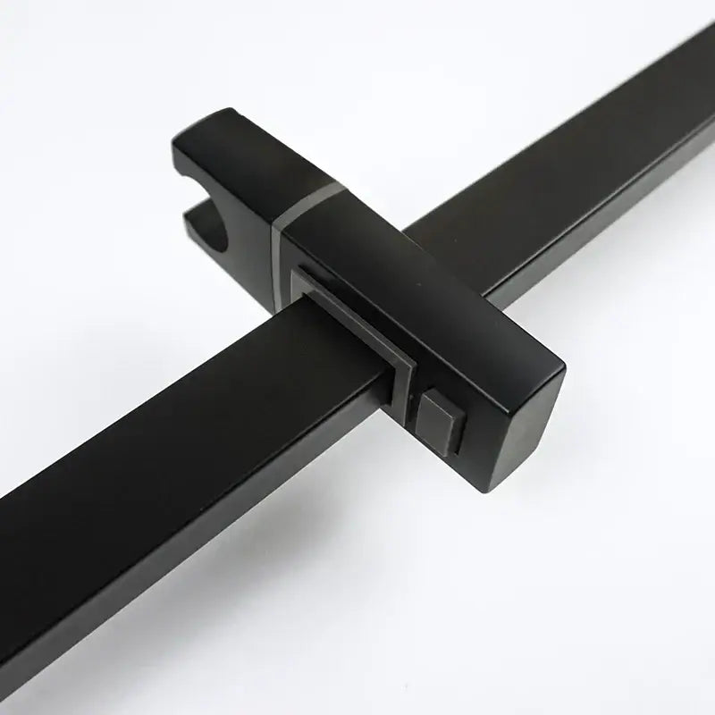Modern matte black shower slider rail set featuring a black matte finished metal shower door handle for decorbites black shower decor