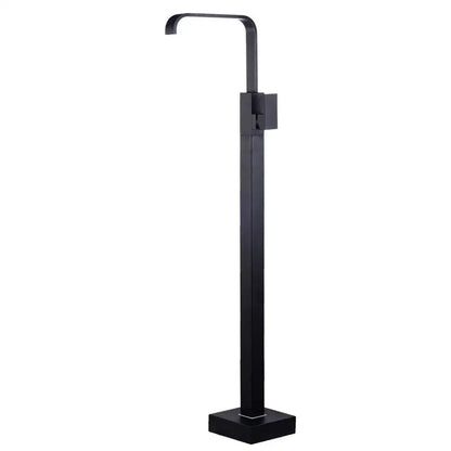 Modern matte black tall basin faucet with black matte finish and square base for bathroom sink decorbites black tall design