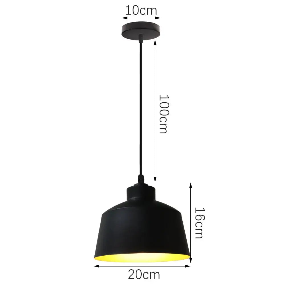 Modern matte colorful nordic pendant light with black industrial style and warm yellow glow for kitchen and dining room decorbites colorful nordic pendant