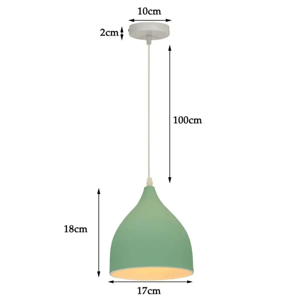 A modern mint green pendant light with matte finish and white ceiling mount for kitchen decorbites colorful nordic pendant
