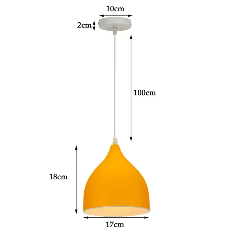 Modern matte colorful nordic pendant light in yellow with sleek tapered design and white ceiling mount for kitchen decorbites colorful nordic pendant