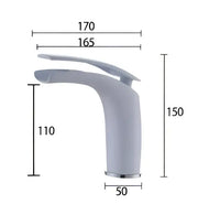 Modern matte gray brass baking finish basin faucet with sleek curved design and polished chrome decorbites brass baking accents