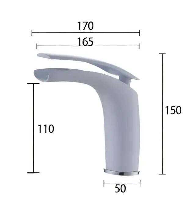 Modern matte gray brass baking finish basin faucet with sleek curved design and polished chrome decorbites brass baking accents
