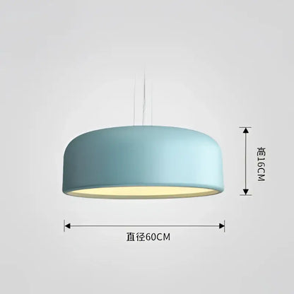Modern matte green macaron ceiling chandelier with a minimalist circular design for living room decorbites colorful macaron