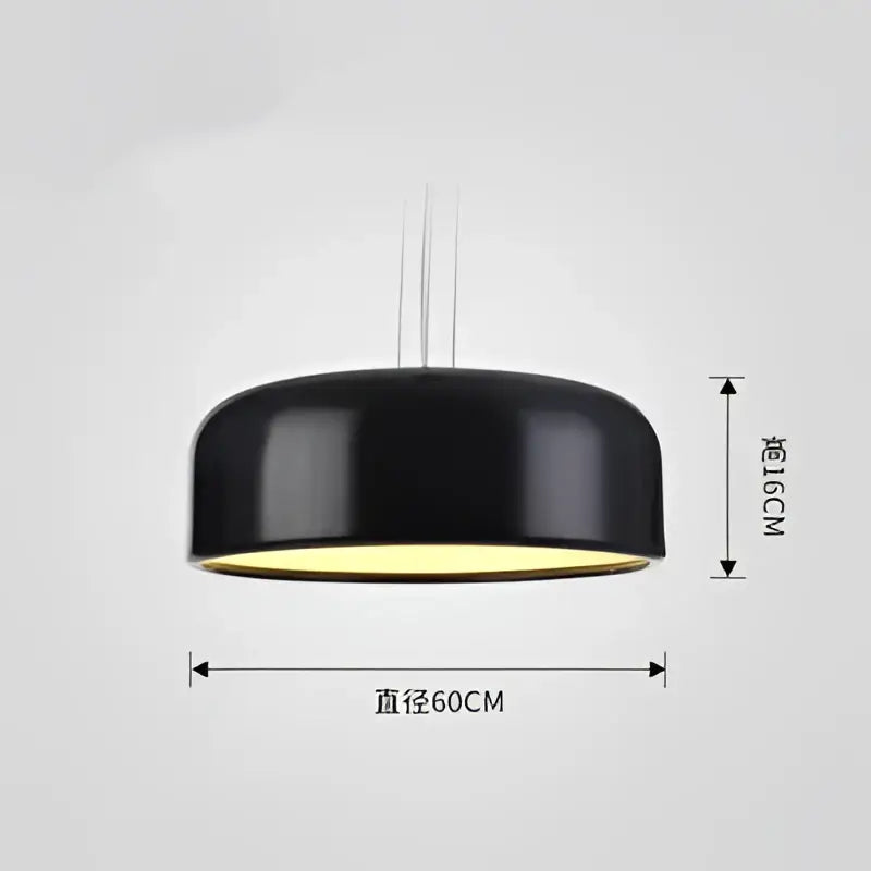 Modern matte green macaron ceiling chandelier featuring a black matte pendant light with warm yellow interior glow decorbites colorful macaron