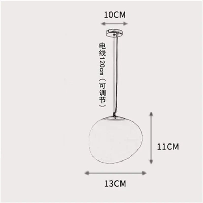 Modern matte white glass pendant light with frosted globe and adjustable 120cm cord for kitchen decorbites Gregg glass pendant