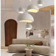 Modern matte white industrial wind chandelier pendant lights with cloud-like design for bedroom decorbites light industrial